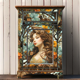Vintag Art Nouveau Goddess Viktorianisch Boho Flor Seidenpapier