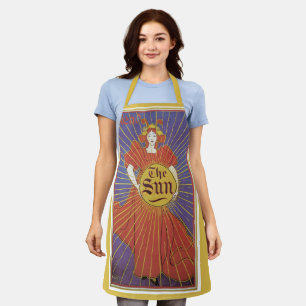 Vintag Art Nouveau, New York Sun Newspapier Schürze