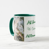 Vintag Art Nouveau Swan Girls Name Personalisiert Tasse (Vorderseite Links)