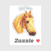 Vintag Art Palomino Personalisiert Aufkleber (Blatt)