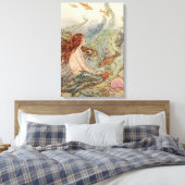 VINTAG ART POSTER MERMAID PRINT LEINWANDDRUCK (Insitu (Schlafzimmer))