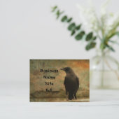 Vintag Art Raven Visitenkarte (Stehend Vorderseite)