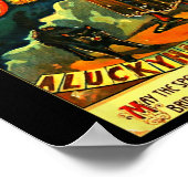 Vintag Art Retro Halloween Hexe Poster (Ecke)