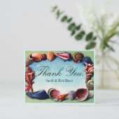Vintag Art Seashell Vielen Dank, Postcard Postkarte (Stehend Vorderseite)