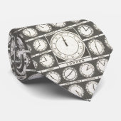 Vintag Art World Uhren Krawatte - Weltzeitzonen (Gerollt)