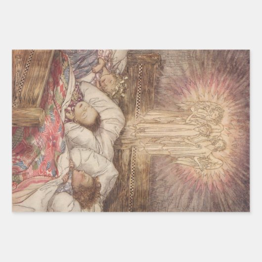 Vintag Arthur Rackham Christmas Geschenkpapier Set (Vorderseite 3)