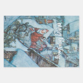 Vintag Arthur Rackham Christmas Geschenkpapier Set (Vorderseite)