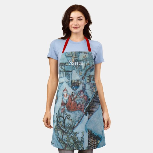 Vintag Arthur Rackham Christmas Schürze (Getragen)