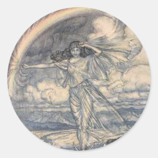 Vintag Arthur Rackham Fairy Round Sticker