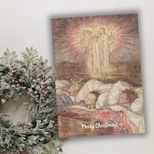 Vintag Arthur Rackham Weihnachtsgrüße Feiertagskarte