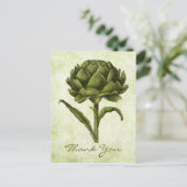 Vintag Artichoke Postkarte (Stehend Vorderseite)