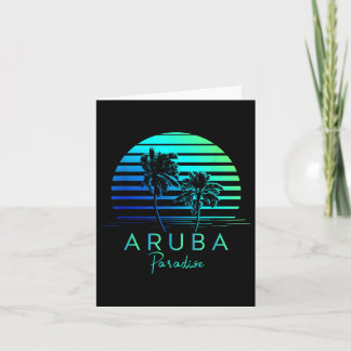 Vintag Aruba Beach Vibes Vacation Souvenir Karte
