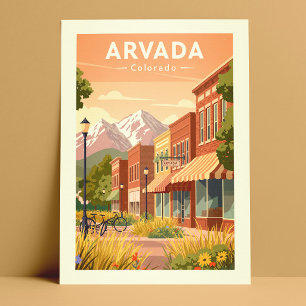Vintag Arvada Colorado Postkarte
