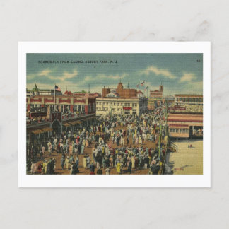 Vintag Asbury Park New Jersey Gartenwanderweg Postkarte