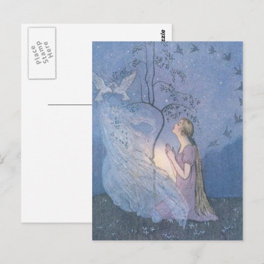 Vintag - Aschenputtel, Postkarte (Vorne/Hinten)