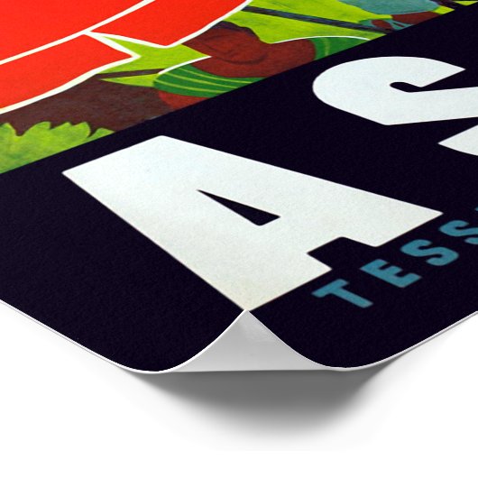 Vintag Ascona Schweiz Reisen Poster (Ecke)