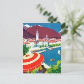 Vintag Ascona Schweiz Reisen Postkarte (Stehend Vorderseite)