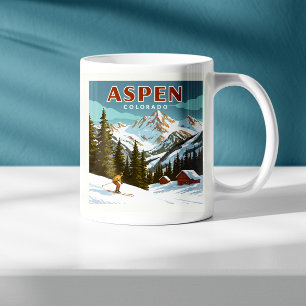 Vintag Aspen Colorado Kaffeetasse