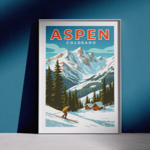 Vintag Aspen Colorado Poster