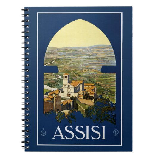 Vintag Assisi Italien Notebook Notizblock (Vorderseite)