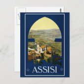 Vintag Assisi Italien Postkarte (Vorne/Hinten)