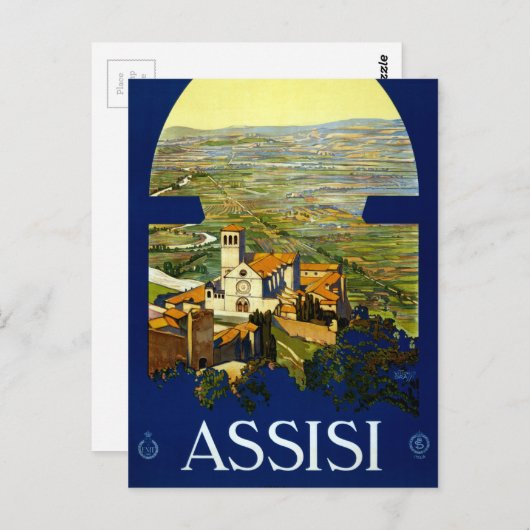 Vintag Assisi Italien Reisen Postkarte (Vorne/Hinten)