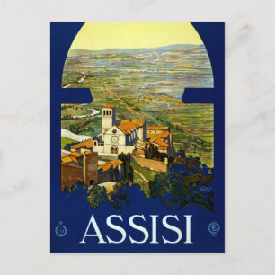 Vintag Assisi Italien Reisen Postkarte