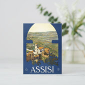 Vintag Assisi Italien Reisen Tourismus Werbung Postkarte (Stehend Vorderseite)