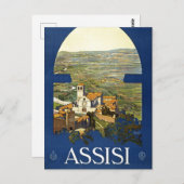 Vintag Assisi Italien Reisen Tourismus Werbung Postkarte (Vorne/Hinten)