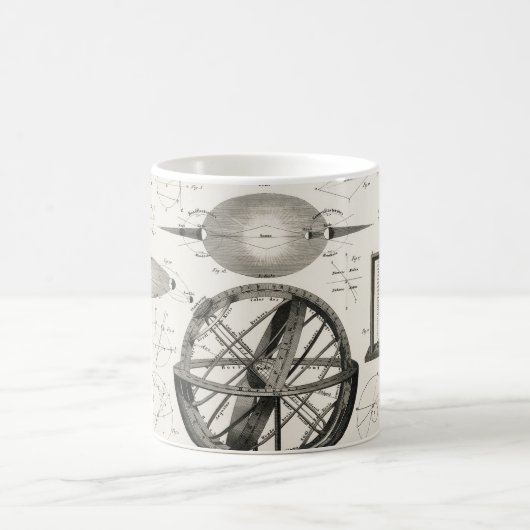 Vintag Astronomie-Globe Kaffeetasse (Mittel)