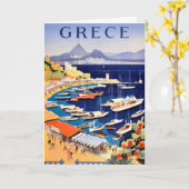 Vintag Athen Griechenland Reisen Postkarte (Gelbe Blume)