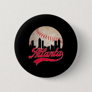 Vintag Atlanta Baseball City Lover Men Women Button