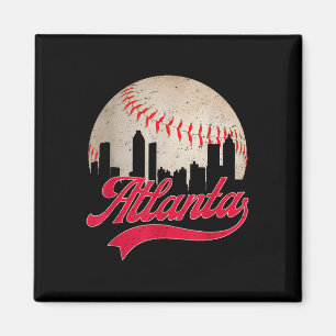 Vintag Atlanta Baseball City Lover Men Women Magnet