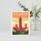 Vintag Atlanta Postkarte (Stehend Vorderseite)