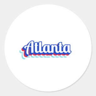 Vintag Atlanta Runder Aufkleber