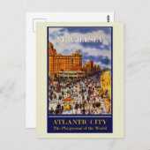 Vintag Atlantic City New Jersey Travel Postkarte (Vorne/Hinten)