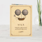 Vintag Atlas World Map Reiseerlebnis Hochzeit Einladung (Rückseite)