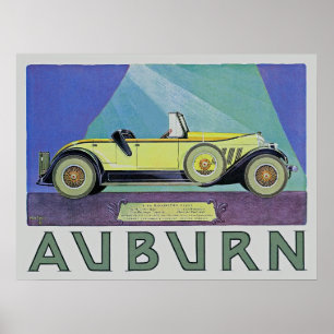 Vintag Auburn Automobile Ad Poster