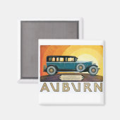 Vintag Auburn Motors Sunburst Ad Magnet (Vorderseite/Rückseite)