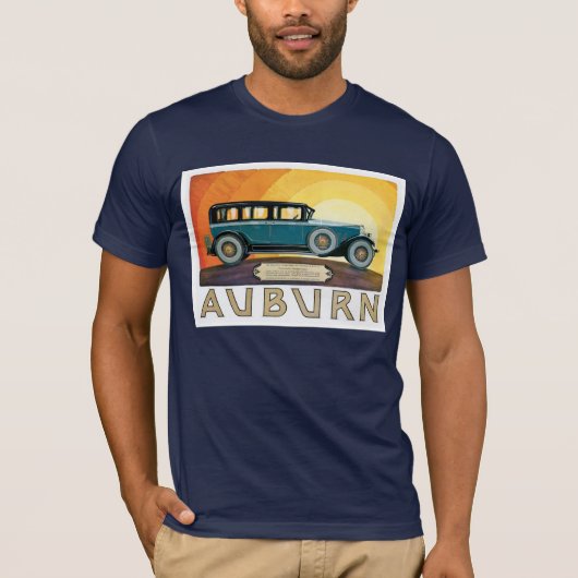 Vintag Auburn Motors Sunburst Ad T-Shirt (Vorderseite)