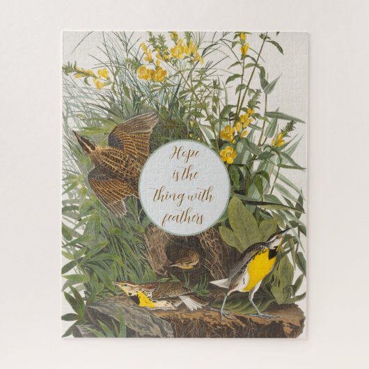 Vintag Audubon Meadowlark Print Puzzle (Vertikal)