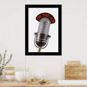 Vintag auf dem Luftmikrofon Poster (Küche)