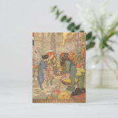 Vintag - auf dem Milchmarkt, Postkarte (Stehend Vorderseite)