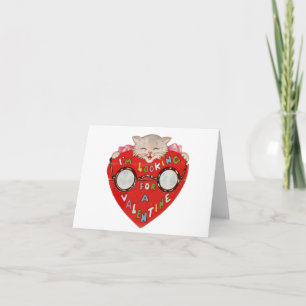 Vintag auf der Suche nach Liebe Kitten Valentine Karte