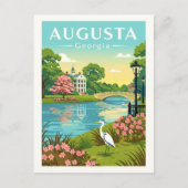 Vintag Augusta Georgia Postkarte (Vorderseite)