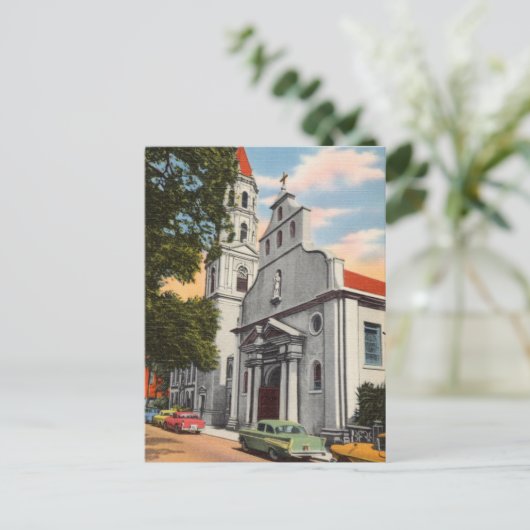 Vintag Augustine Florida Postkarte (Stehend Vorderseite)