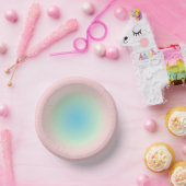 Vintag Aura Blau Pink Gradient Ombre Pappteller (Party)