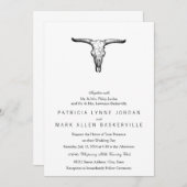 Vintag Aurochs Skull Illustration Einladung (Vorne/Hinten)