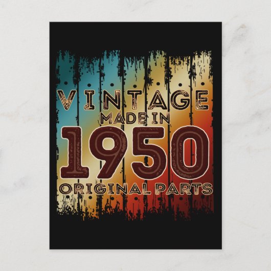 Vintag aus 1950 Originalteilen Postkarte (Vorderseite)