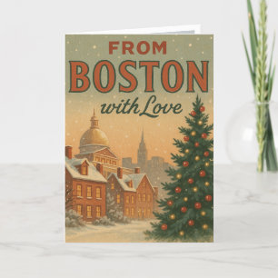 Vintag aus Boston mit Liebe Weihnachten geklappt
